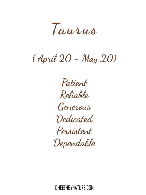 Taurus Text - Dheeth By Nature