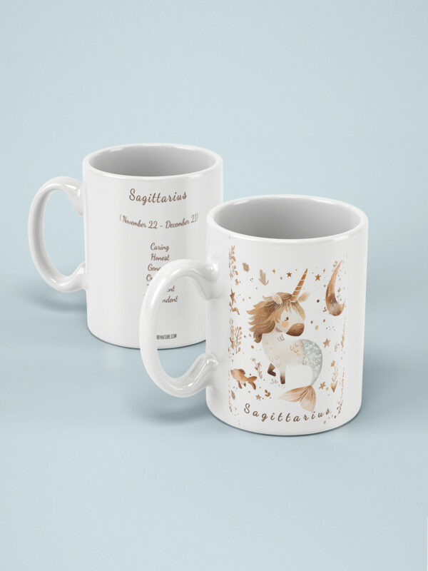 Sagittarius Ceramic Mug 11oz – Glossy Finish, Fade-Proof Print, OEKO-TEX Certified