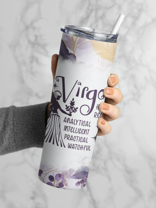 Virgo Tumbler Bottle 20oz(590ml) - Double-Wall Insulated Stainless Steel, OEKO-TEX Certified