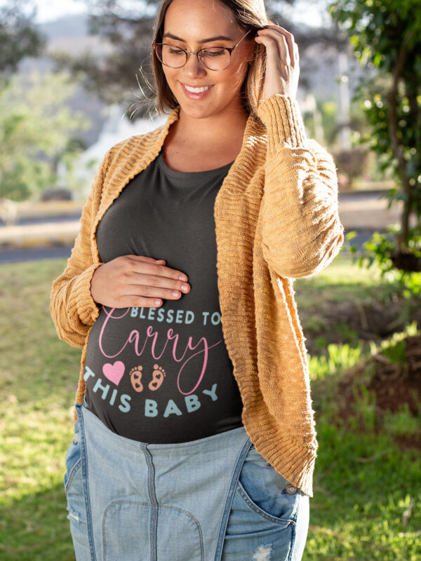 Blessed To Carry This Baby Maternity T Shirt DheethByNature - Dheeth By Nature