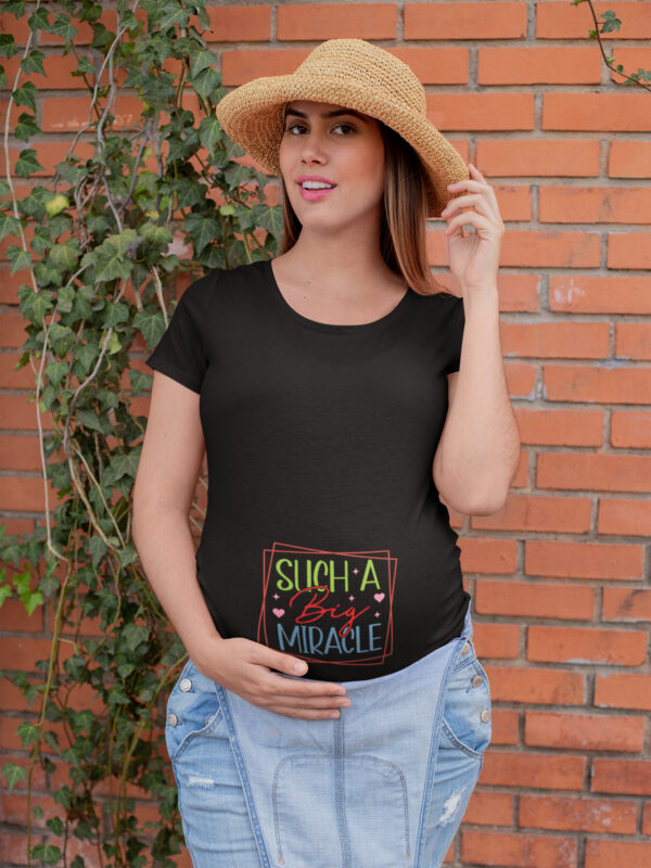 “Such a Big Miracle” Maternity T-Shirt Dress – Inspirational Pregnancy Tee