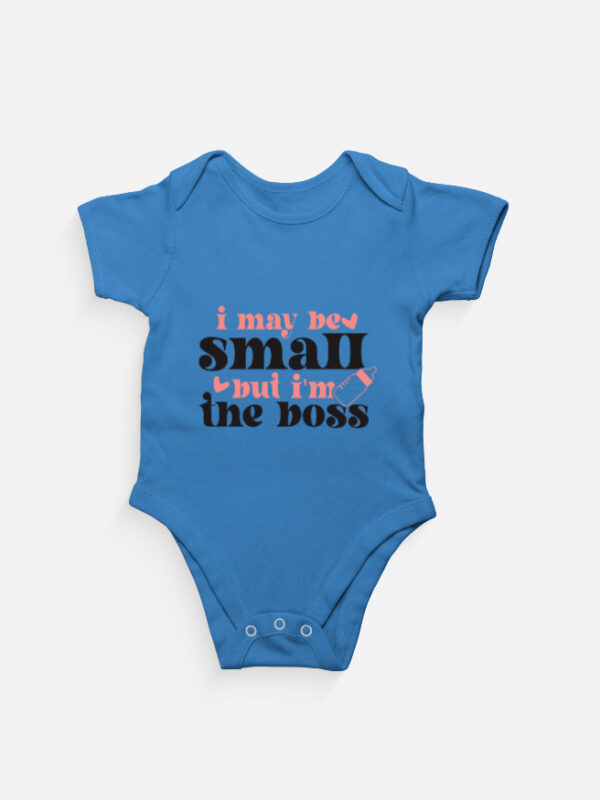 I May Be Small But I’m The Boss Romper – Attitude Babywear - Dheeth By Nature Front 1 c 46 18 - Dheeth By Nature