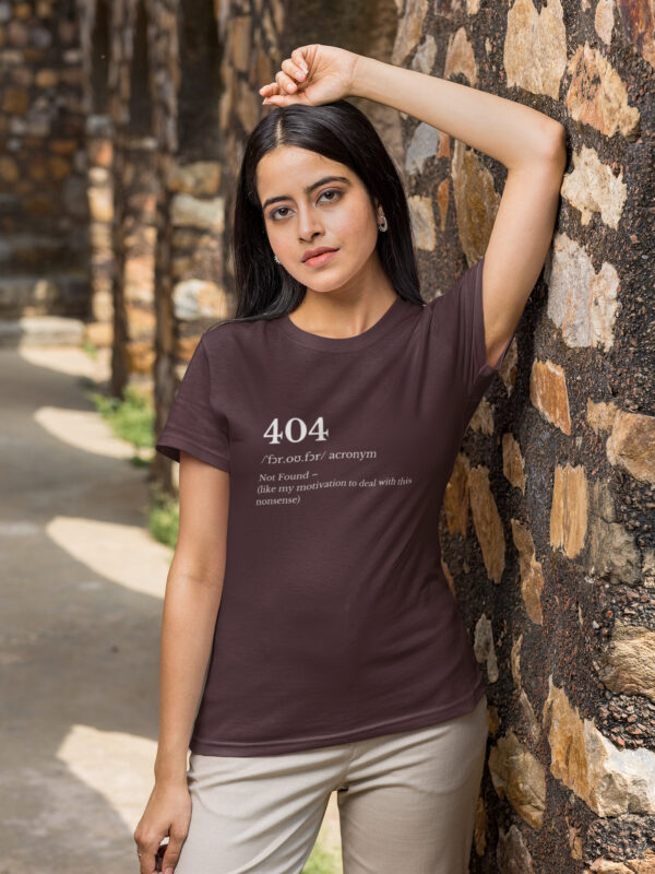 404 Error Graphic T-Shirt – Black Nerdy Humor Women's Classic T-Shirt