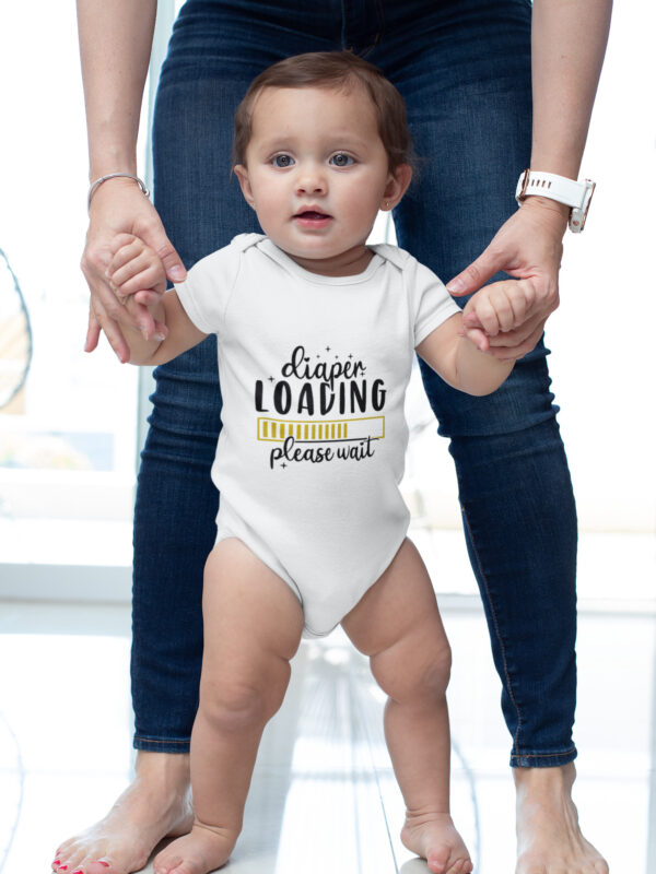 Diaper Loading Romper onsie dheethbynature white - Dheeth By Nature