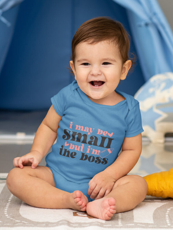 I May Be Small But I’m The Boss Romper – Attitude Babywear