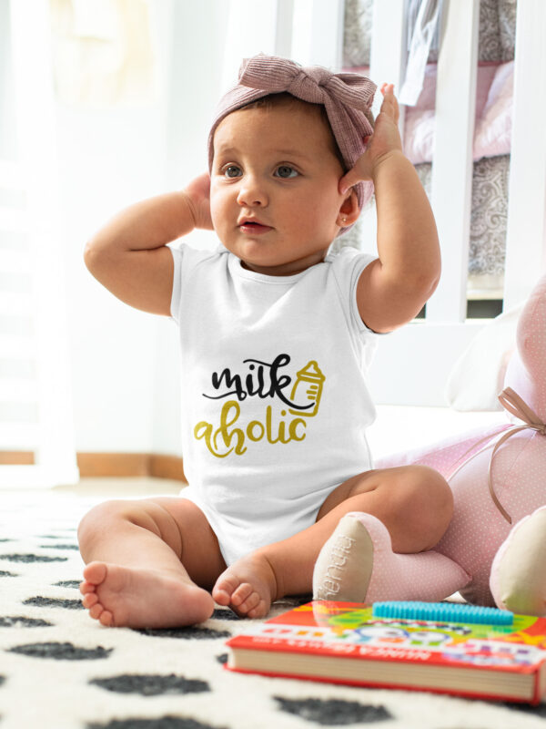Milkaholic Romper – For Bottle & Breastfeeding Babies