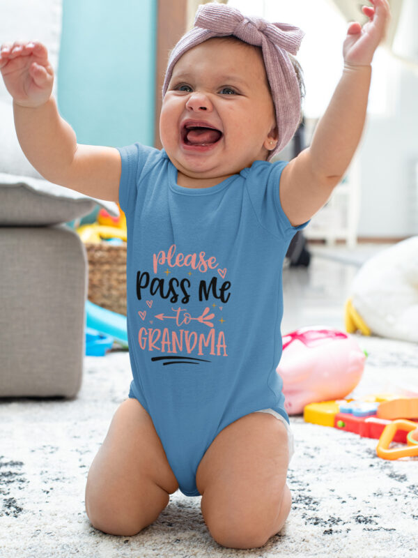 Please Pass Me to Grandma Romper orchid blue dheethbynature - Dheeth By Nature