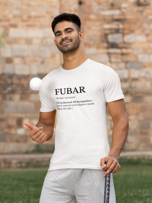 UBAR Graphic T Shirt – Edgy Humor Unisex Classic Crew T Shirt white dheethbynature - Dheeth By Nature