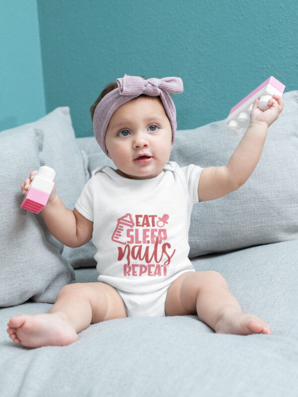 Eat Sleep Nails Repeat Romper ‚Stylish Girl Babywear