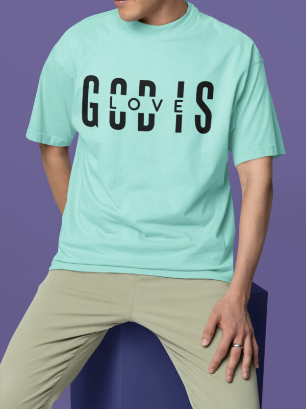 mint god is love oversized t shirt dheethbynature - Dheeth By Nature