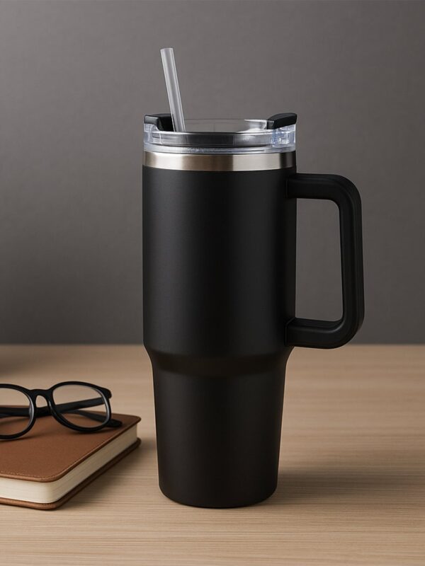 Premium 1200 ML Stainless Steel Vacuum Insulated Travel Mug with Straw and Handle (1200ML)