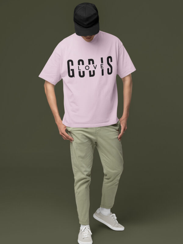 baby pink god is love oversized t shirt dheethbynature a - Dheeth By Nature