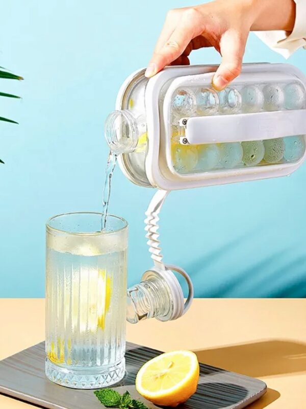 Foldable Ice Tray with Lid, 2-in-1 Ice Ball Maker