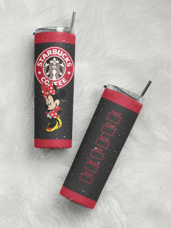 Minnie Mouse x Starbucks Tumbler – 20oz Stainless Steel Insulated Cup with Metal Straw
