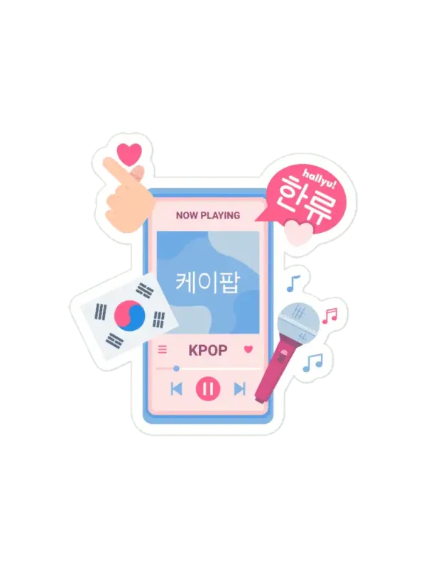 K-Pop Music Players Sticker