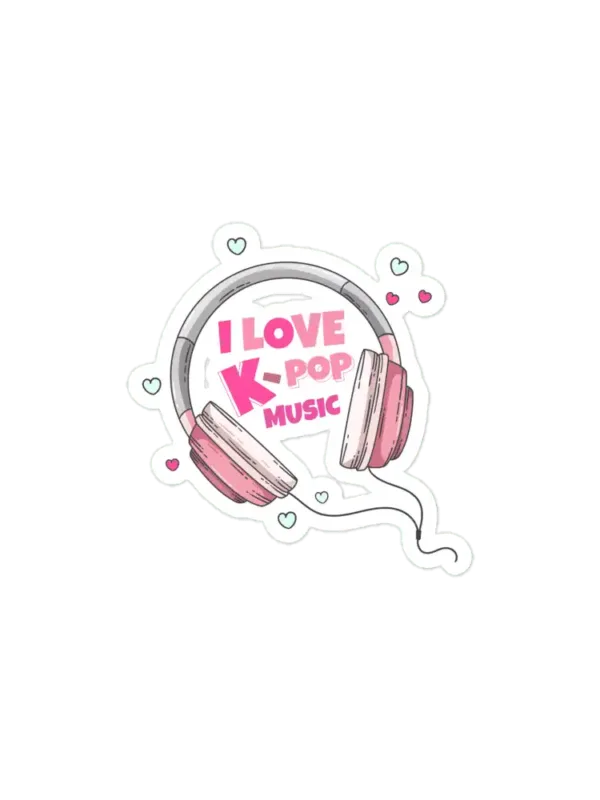 I Love K-pop Music Sticker