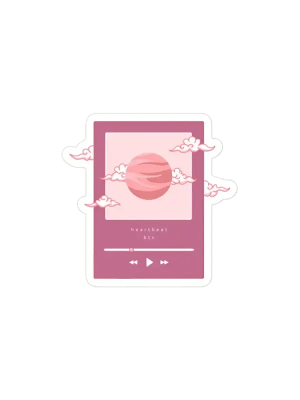 heartbeat music player Sticker