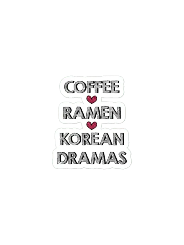 Coffee Ramen Korean Dramas Sticker