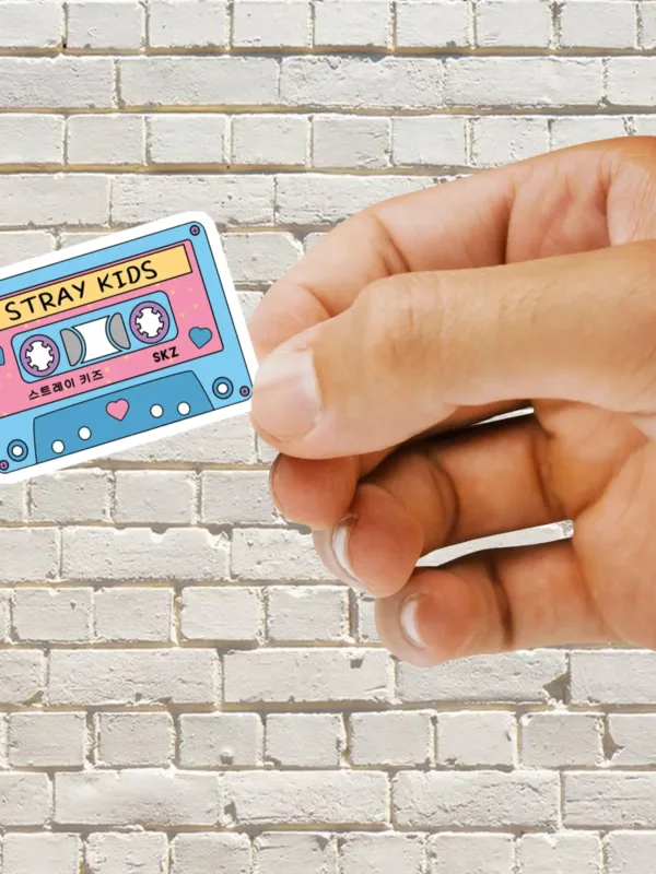 STRAY KIDS Cute Retro Pastel Cassette Tape Blue Pink Sticker - Dheeth By Nature KOREASTICKER19A 1745102001378 451044268 - Dheeth By Nature
