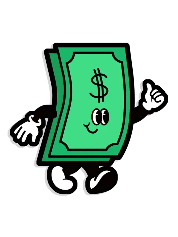 Money Cartoon Sticker