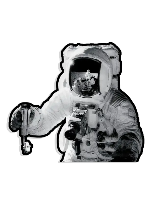 Astronaut on Moon Sticker