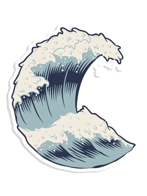 Japanese Wave Sticker