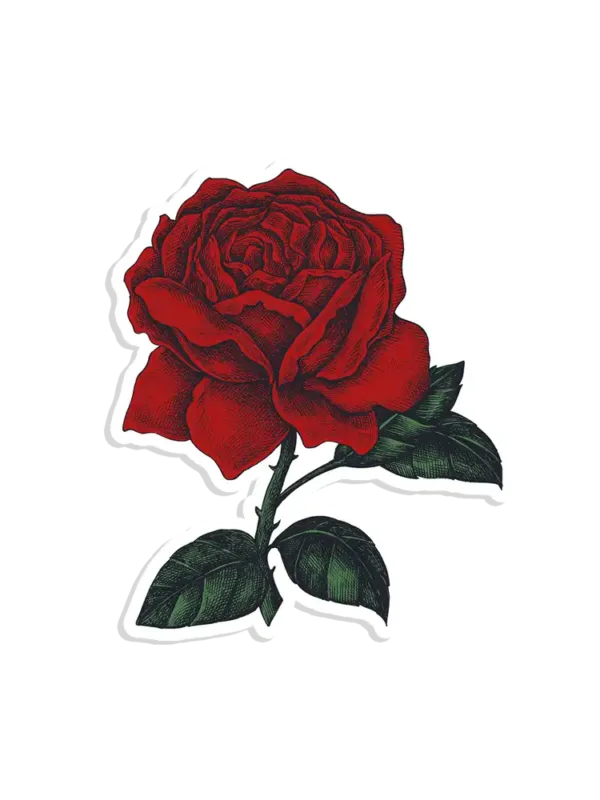 Oil Painting Rose Sticker