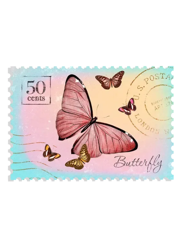 Butterfly Stamp Sticker