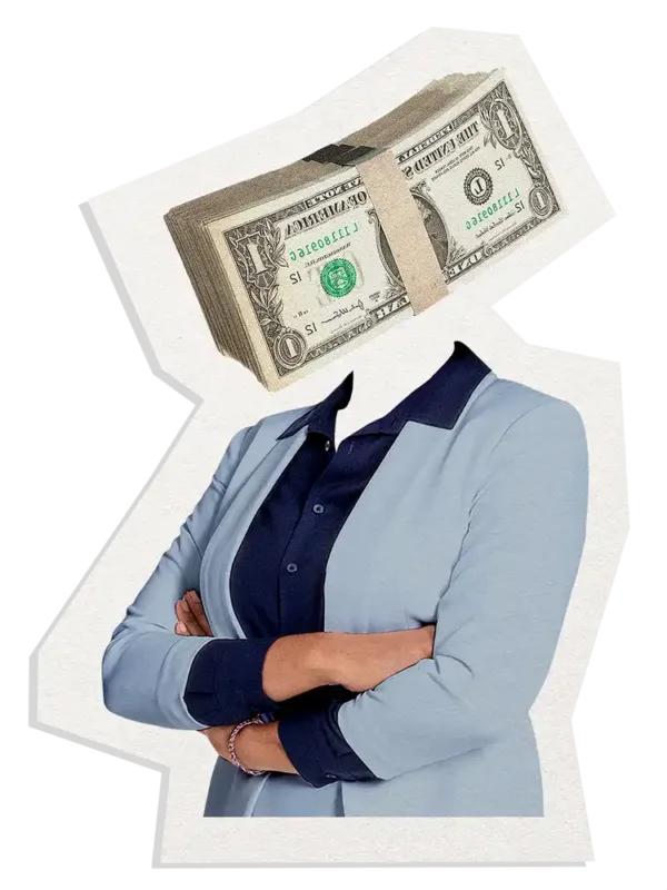 Retro Finance Head Sticker
