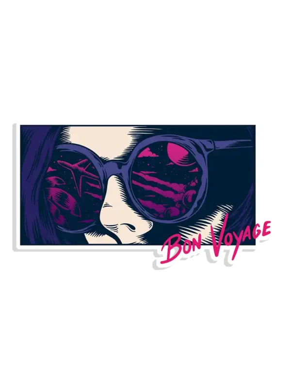 Bon Voyage Travel Pop Art Sticker