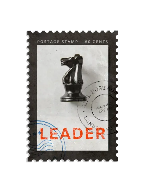 Leader King Chess Stamp Sticker