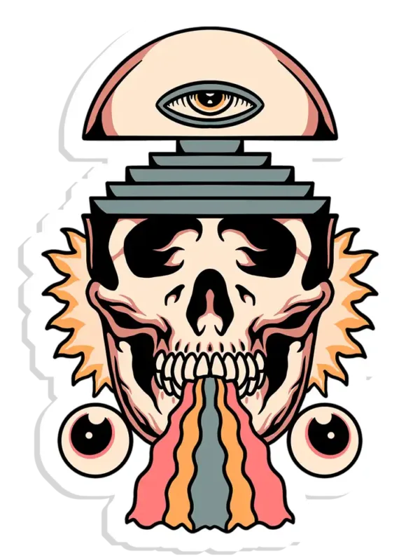Trippy Time Sticker