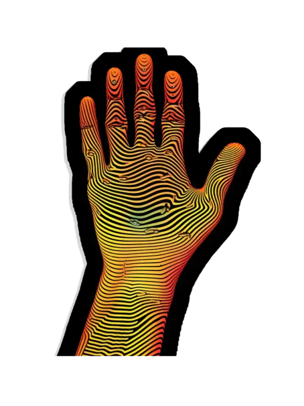 Trippy Hand Sticker