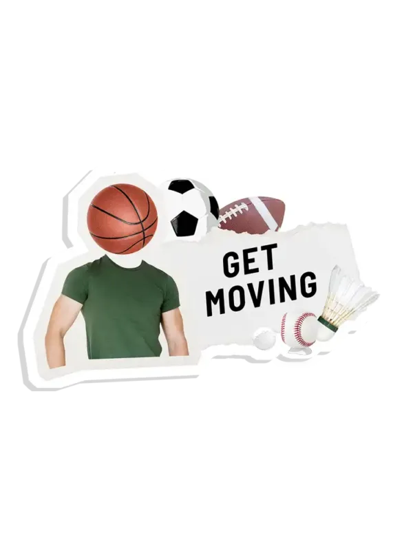 Get moving Sticker