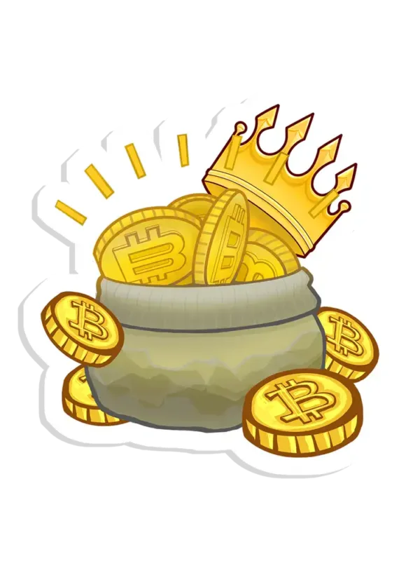 Bitcoin Money Bag King Sticker