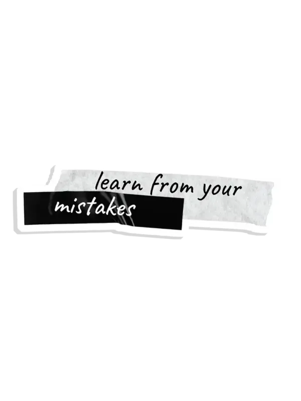 Learn from your mistakes Sticker