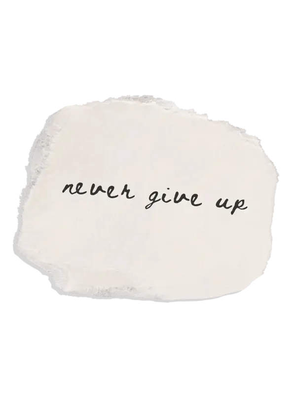 Never give up Sticker