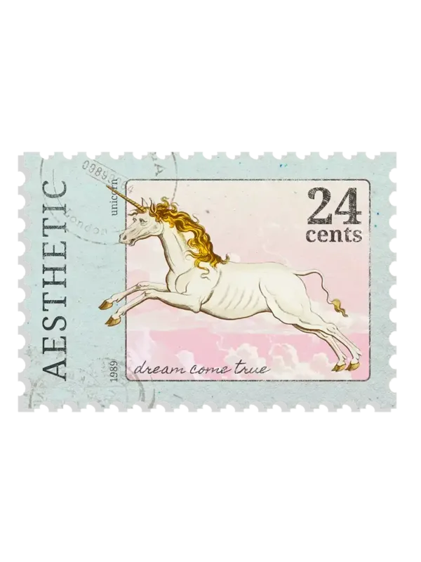 Unicorn Aesthetic Stamp Sticker