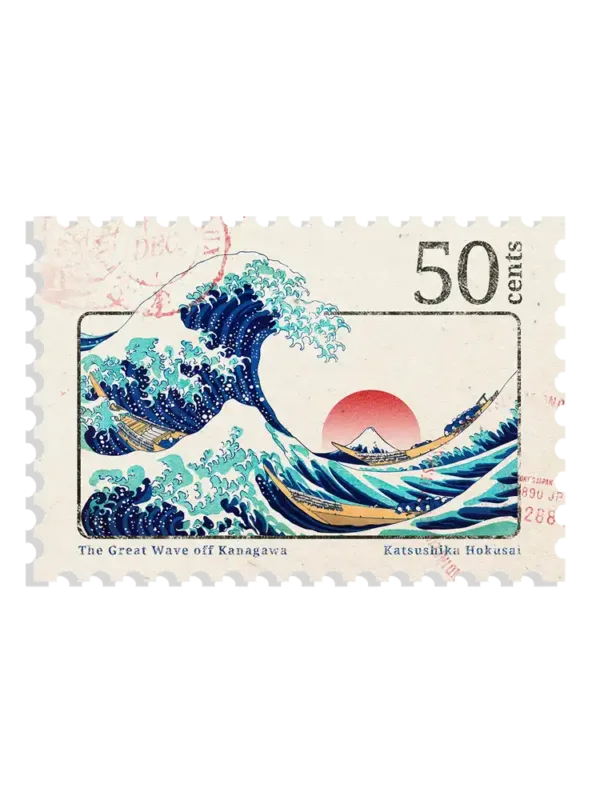 Japanese Wave Stamp Sticker