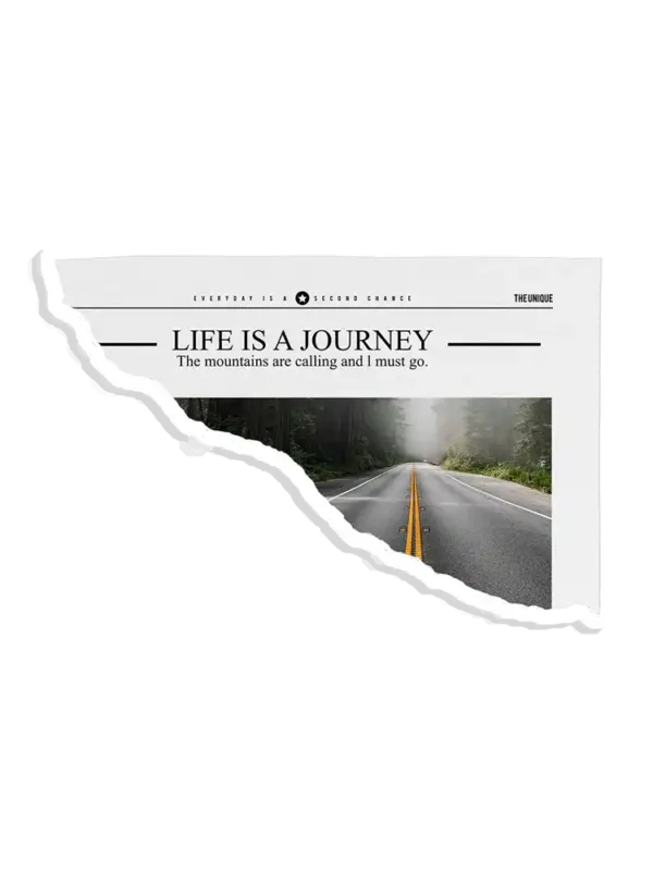 Newspaper Cut Travel Sticker