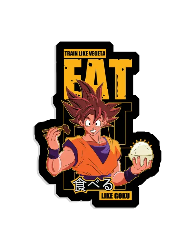 Train like Vegeta Eat like Goku Sticker