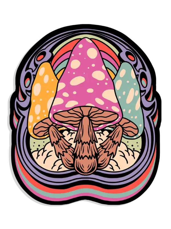 Trippy Mushroom Sticker