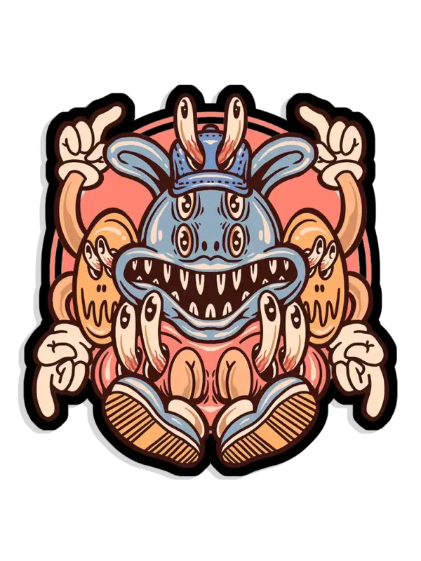 Trippy Monster Sticker