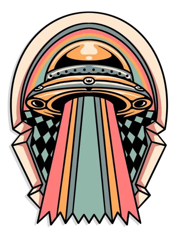 Alien Invastion Sticker