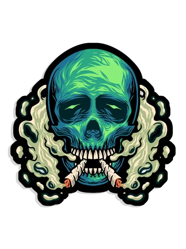 Skull Trippy Sticker