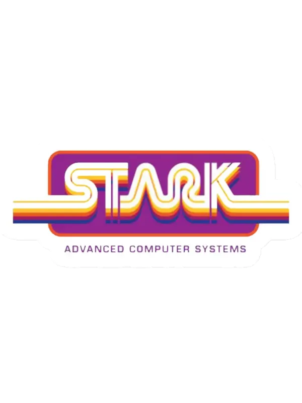 1980s Stark Technologies computer graphics Sticker
