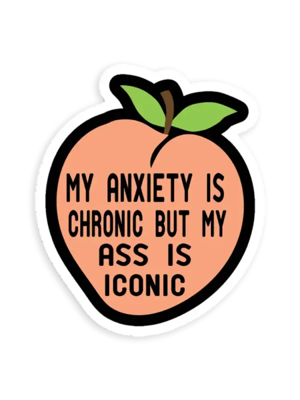 Anxiety Peach Sticker