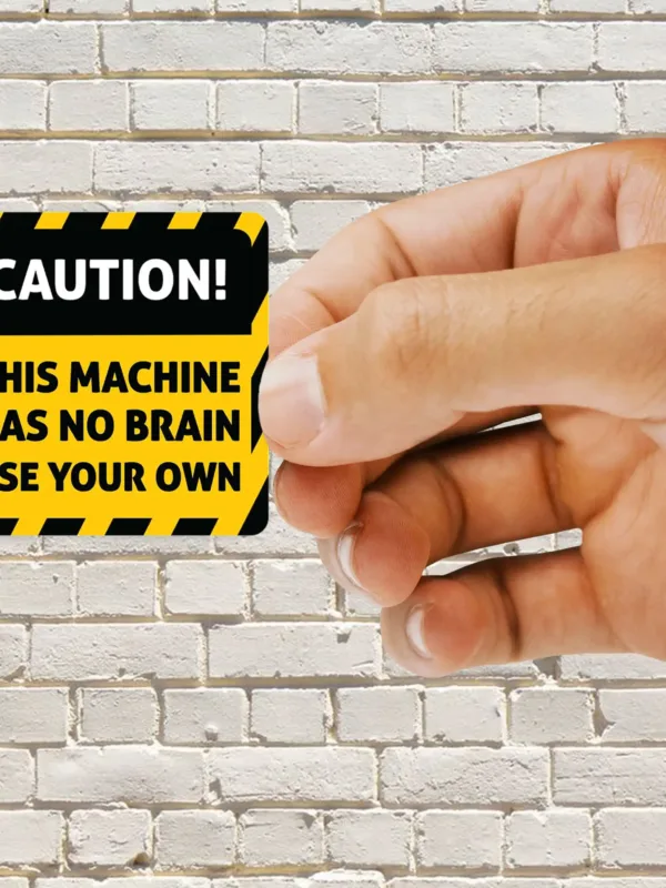 Brain Warning Sign Sticker - Dheeth By Nature SINGLE1217B 1745102008078 712527260 - Dheeth By Nature