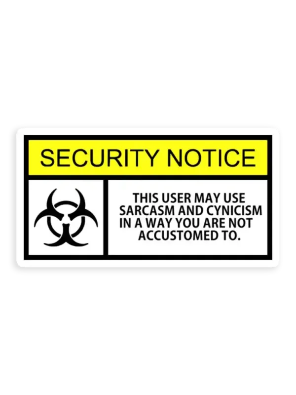 Cool sarcasm and cynism Sticker