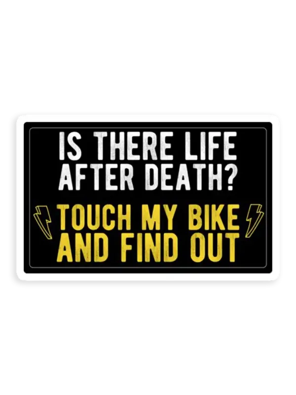 Don't Touch My Bike Car Sticker